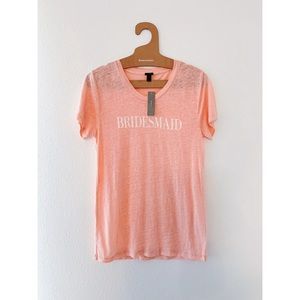 NWT J.Crew Bridesmaid Linen T-Shirt